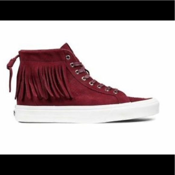 SOLD - Madewell x Vans Suede Port Royale Sk8 Fringe Shoes - Picture 2 of 6